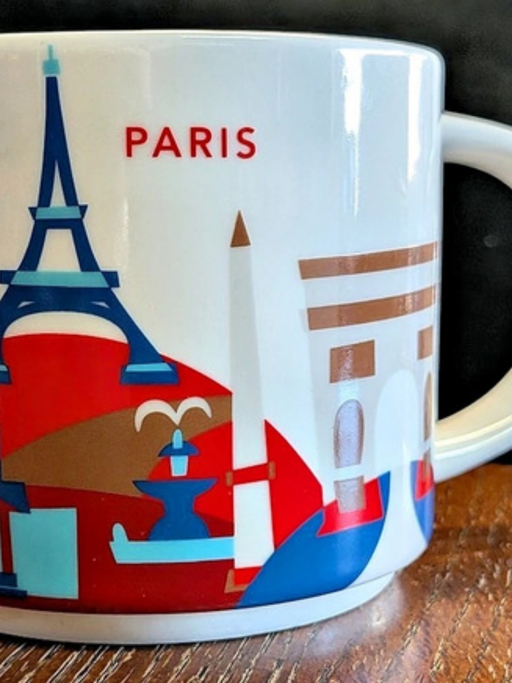 Starbucks You Are Here Paris City Mug, White & Blue